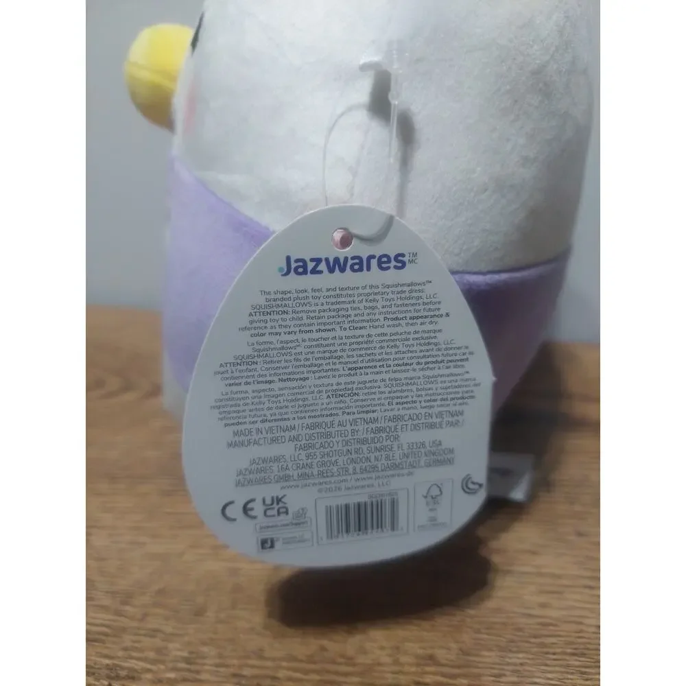 Squishmallows Disney Valentine’s Day Daisy Duck 8 Inch Soft Plush Hearts New